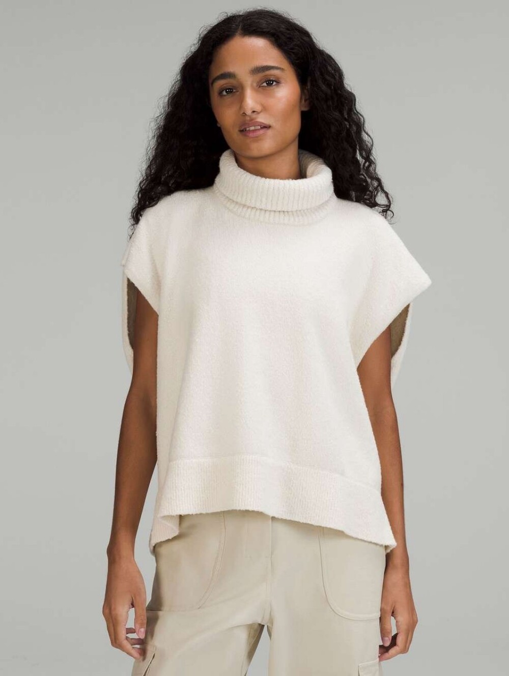 Lululemon Brushed Cotton Merino Blend Tunic Bone Size 2